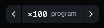 The time-warp control reading ×100 program
